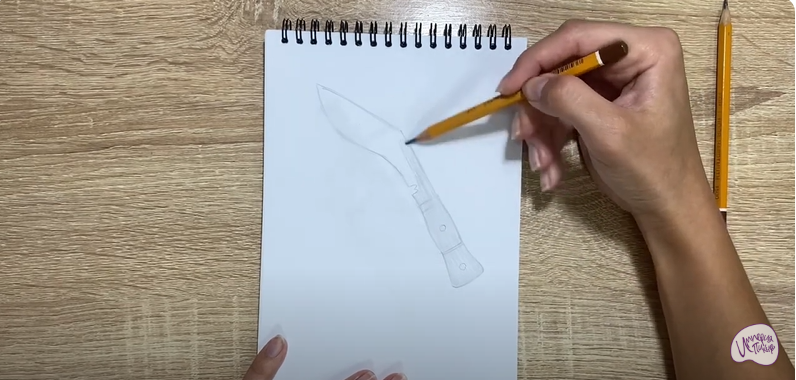 Рисуем Нож "Кукри"