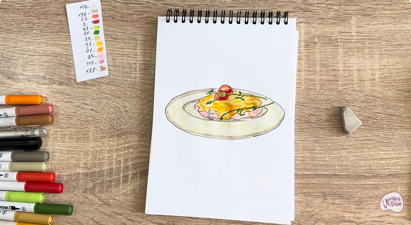 Рисуем Мясо по-французски