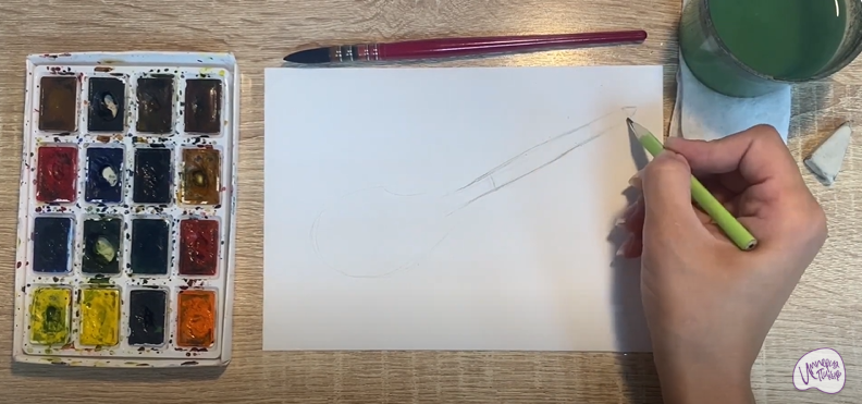 Рисуем Деревянная ложка
