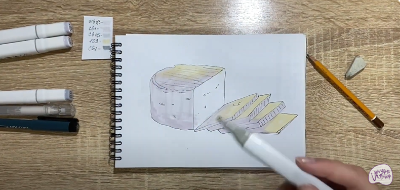 Рисуем Сыр "Фета"
