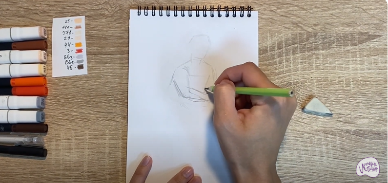 Рисуем Тала из "Моана"