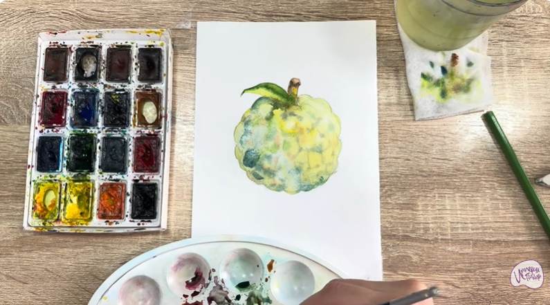 Рисуем Сахарное яблоко