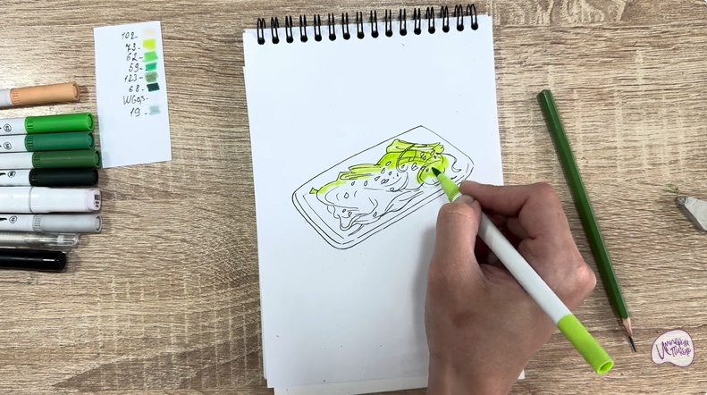 Рисуем Салат "чука"