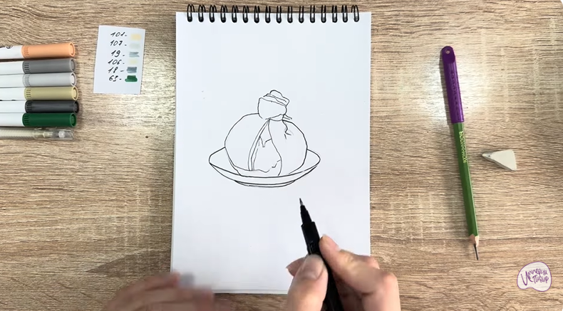 Рисуем Сыр Буратта