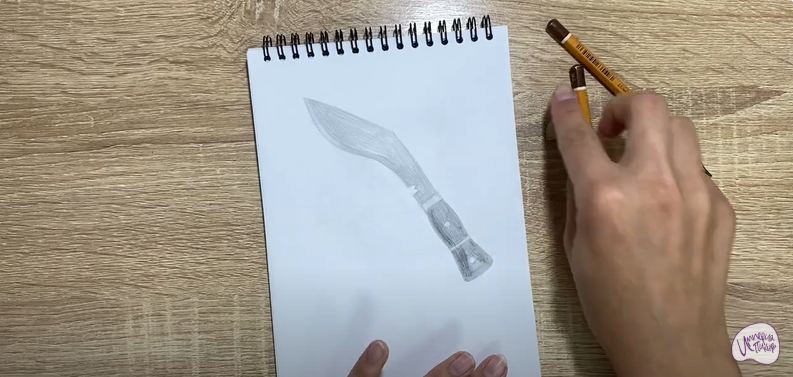 Рисуем Нож "Кукри"