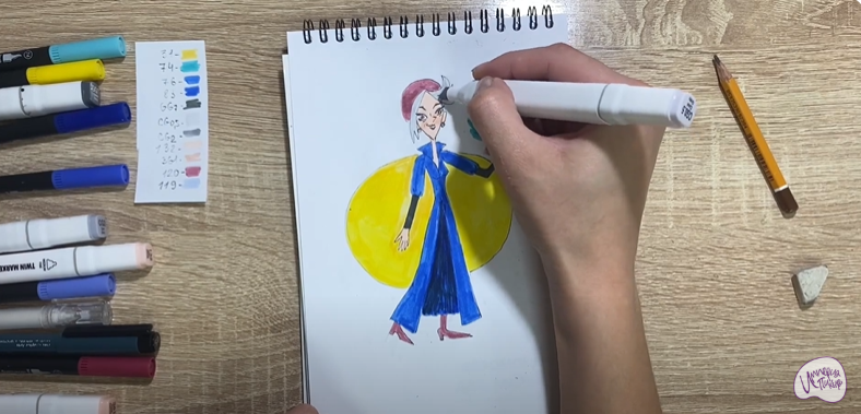 Рисуем Эмма Карловна из мультика "Чуч-Мяуч"