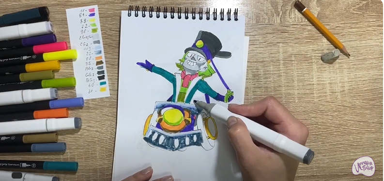 Рисуем Чак из Brawl Stars