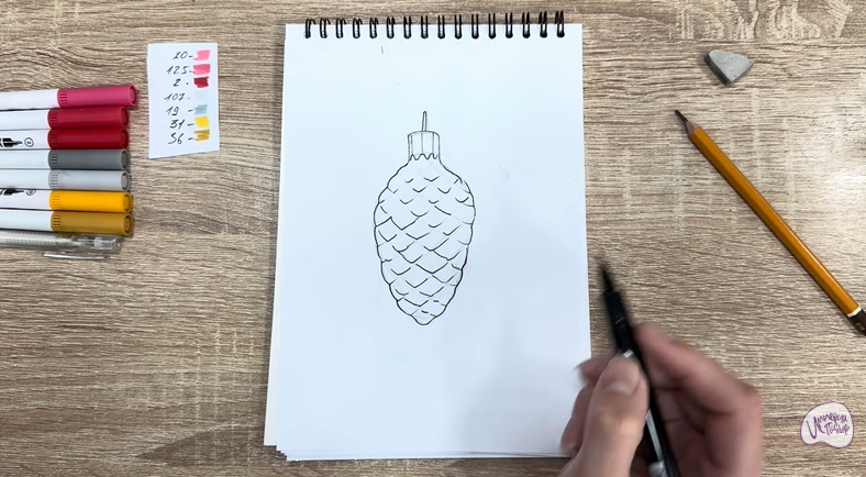 Рисуем Ёлочная игрушка