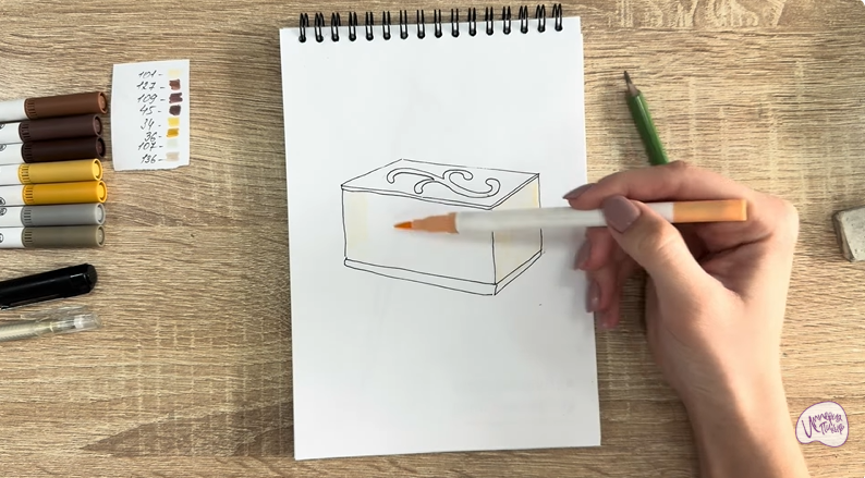 Рисуем Пирожное "Птичье Молоко"