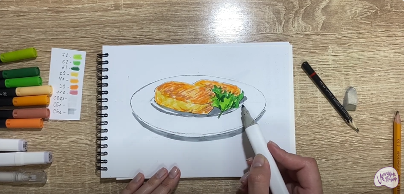 Рисуем Картофельные зразы