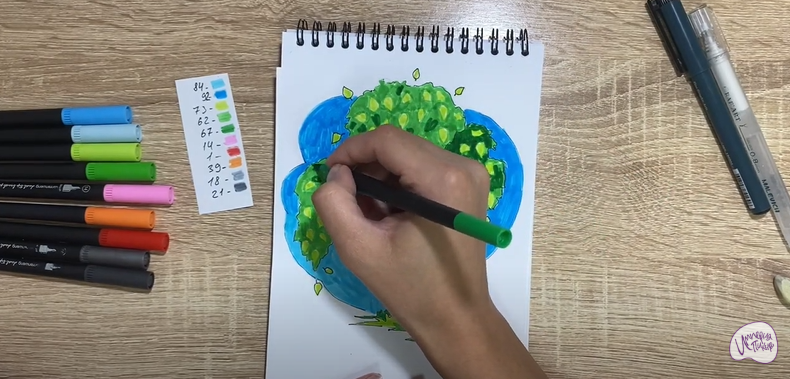 Рисуем Берёза из сказки