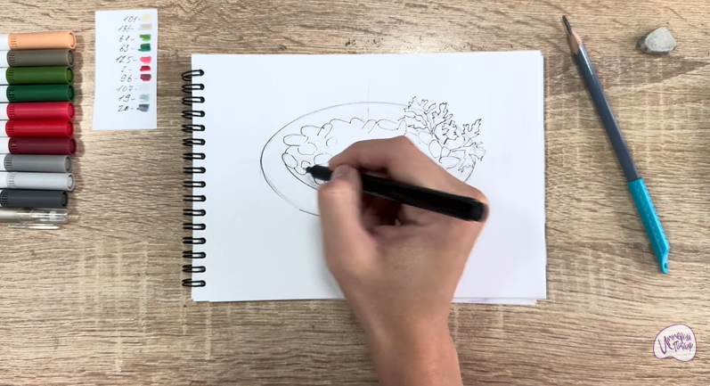 Рисуем Лобио по-грузински