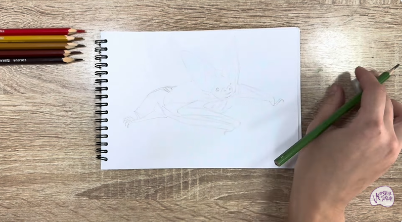 Рисуем Бурый ушан