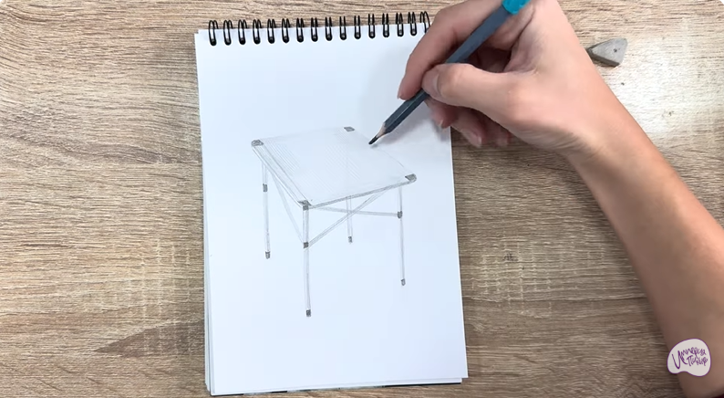 Рисуем Походный стол