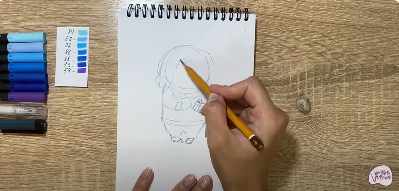 Рисуем Печаль из "Головоломки 2"