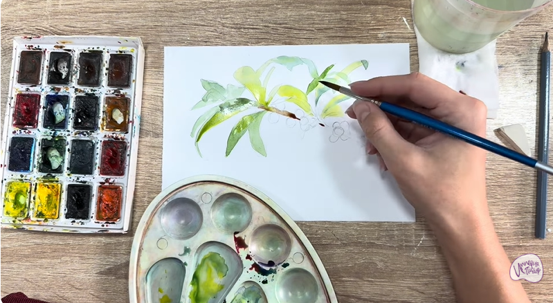 Рисуем Волчья ягода