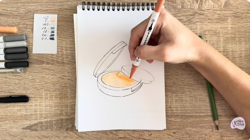 Рисуем Пудра для лица