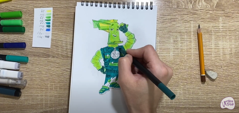 Рисуем Папус из "Фиксики"