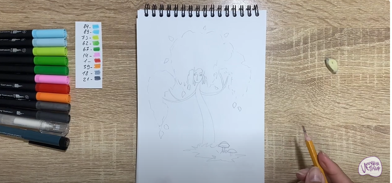 Рисуем Берёза из сказки