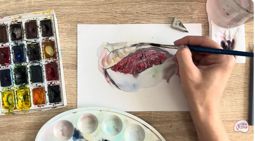 Рисуем Жабры рыбы