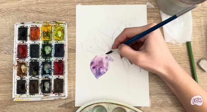 Рисуем Бугенвиллея