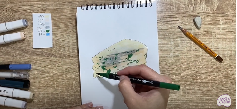 Рисуем Сыр с плесенью