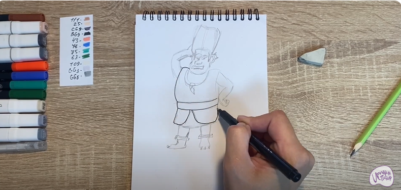 Рисуем Утёс из мультфильма "Маракуда"