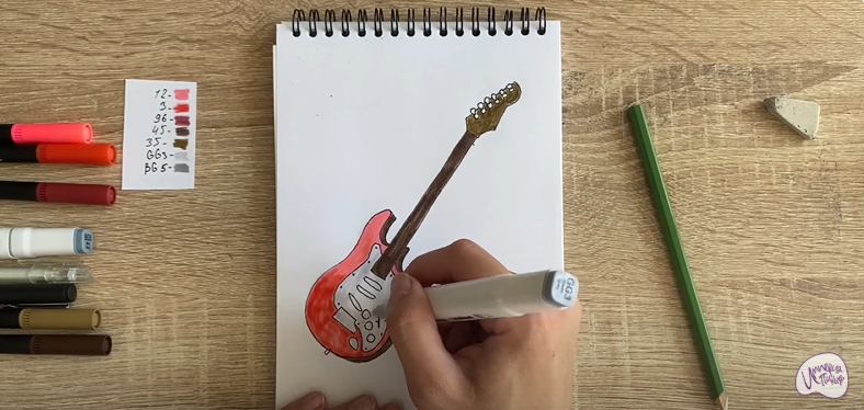 Рисуем Электрогитара