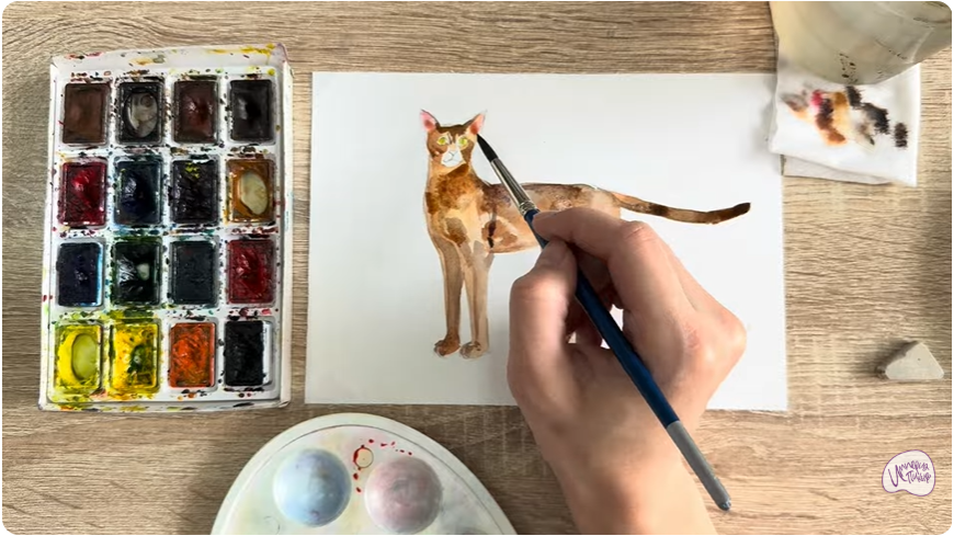 Рисуем Кошка "Чаузи"