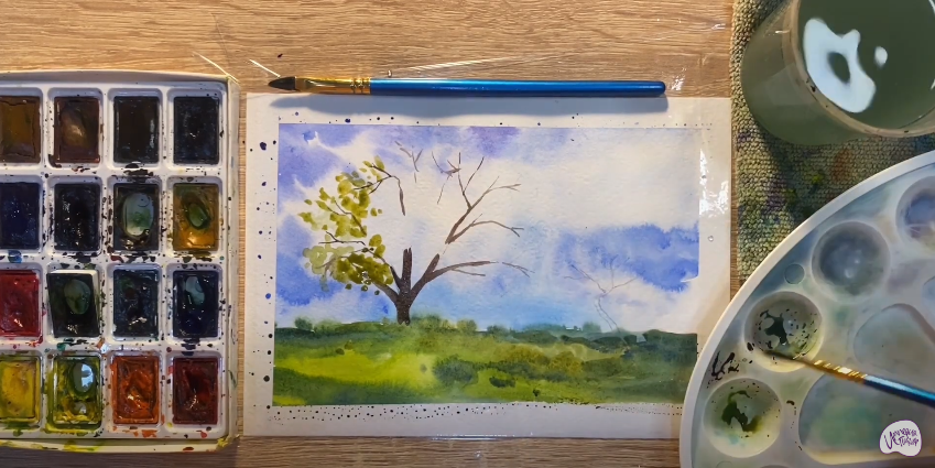 Рисуем Дерево весной
