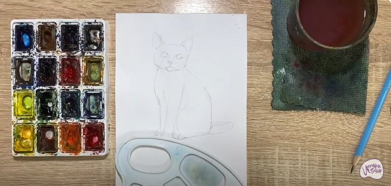 Рисуем Кошка