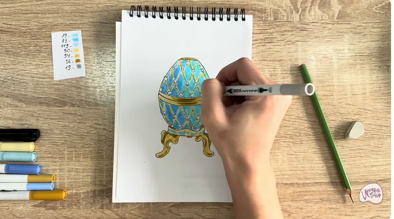 Рисуем Яйцо Фаберже