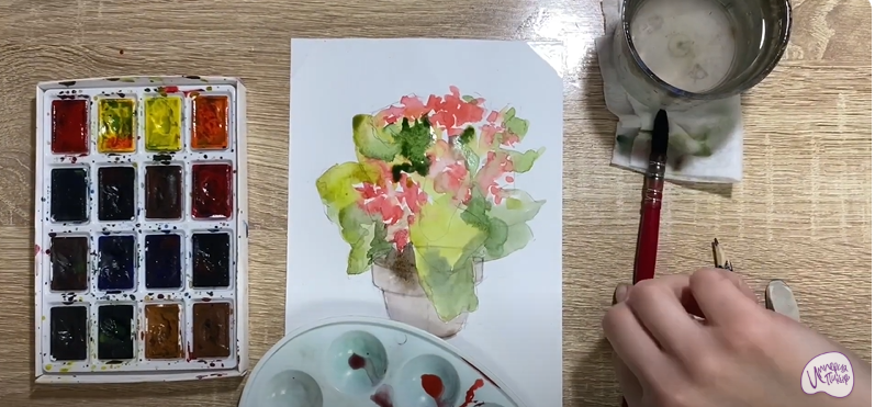 Рисуем Каланхоэ