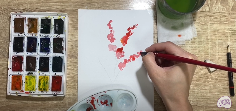 Рисуем Цветок "Илекс"