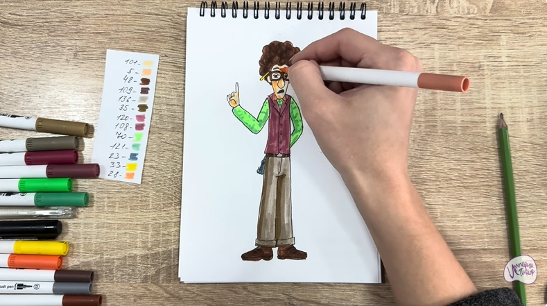 Рисуем Док Динозавров из «Доктор Динозавров»