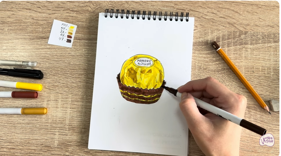 Рисуем Конфета Ферреро