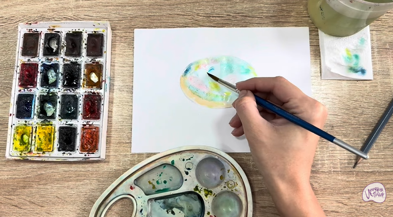 Рисуем Камень опал