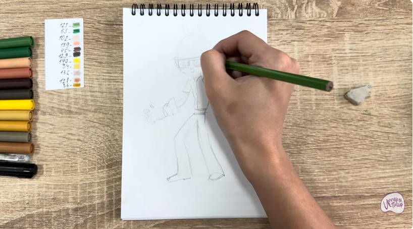 Рисуем Виктор из "герои Энвелла"