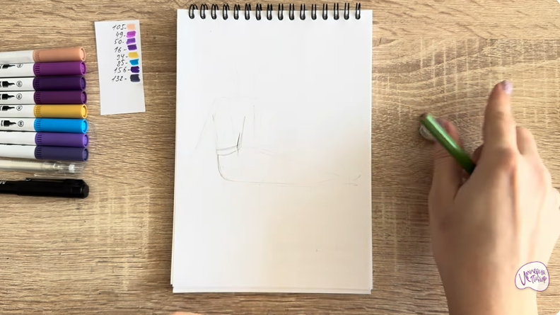 Рисуем Шамаханская Царица из "Три богатыря"