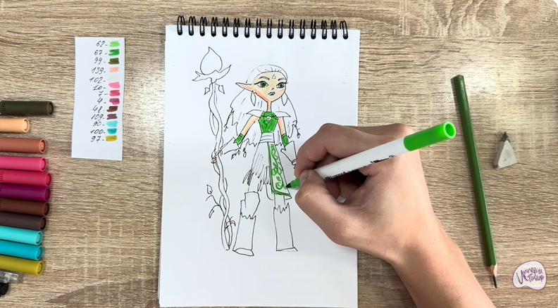 Рисуем Дриада из "Сказочный Патруль"