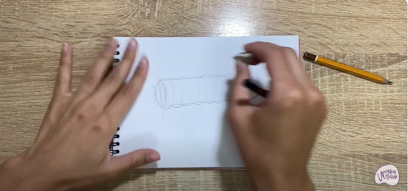 Рисуем Ролик массажный