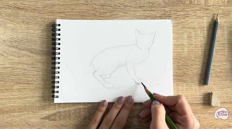 Рисуем Бомбейская кошка