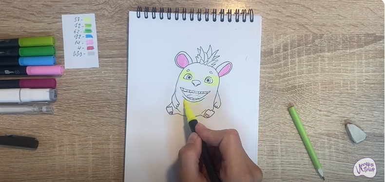 Рисуем Пиля из "Монсики"