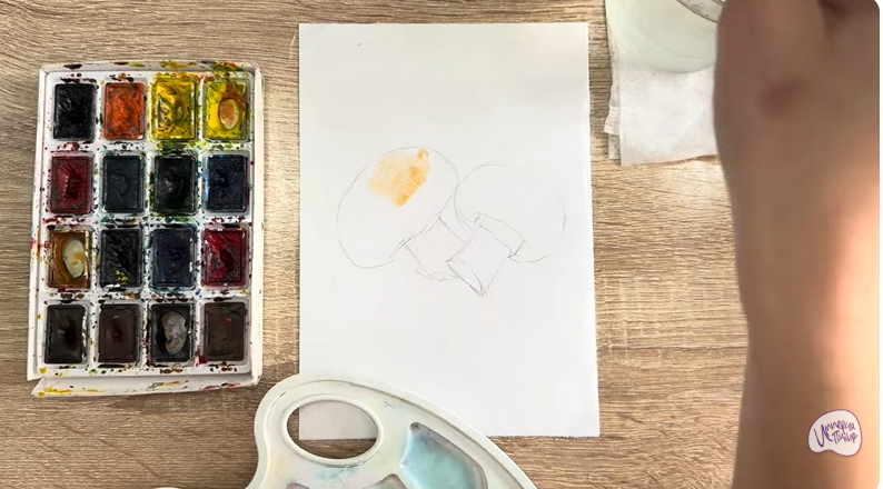 Рисуем Шампиньоны