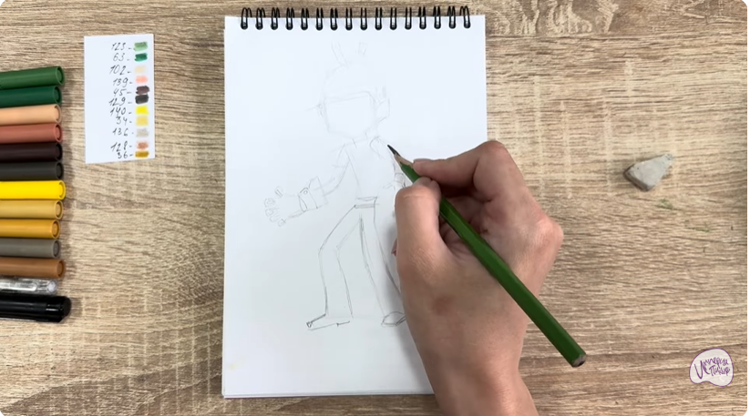 Рисуем Виктор из "герои Энвелла"