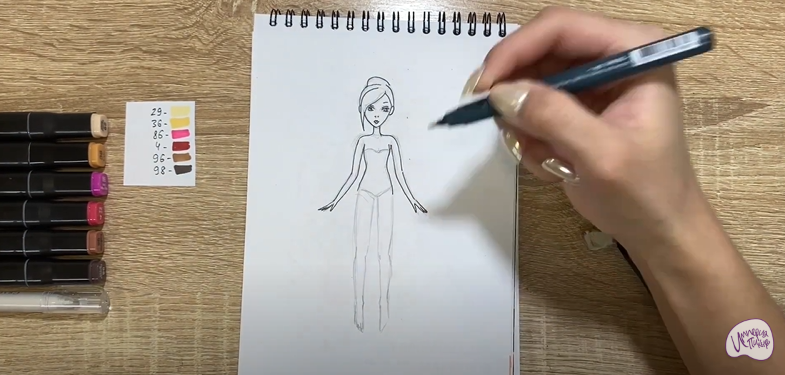 Рисуем Бумажная кукла