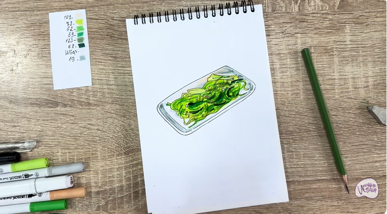 Рисуем Салат "чука"