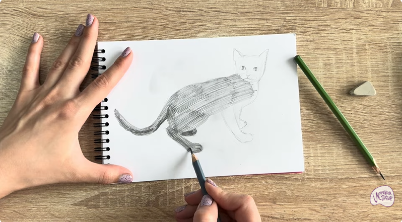 Рисуем Бомбейская кошка