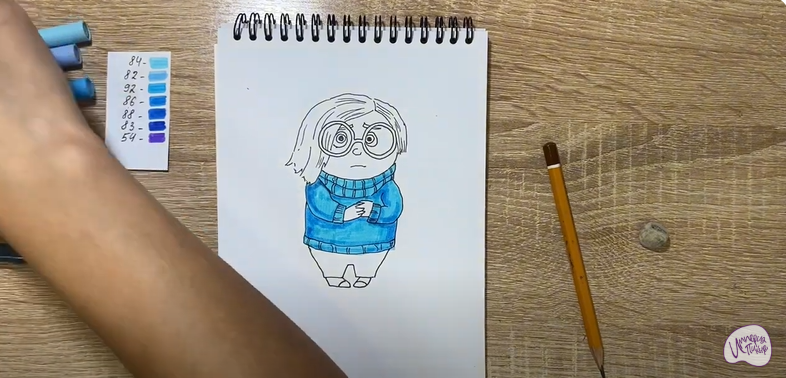 Рисуем Печаль из "Головоломки 2"