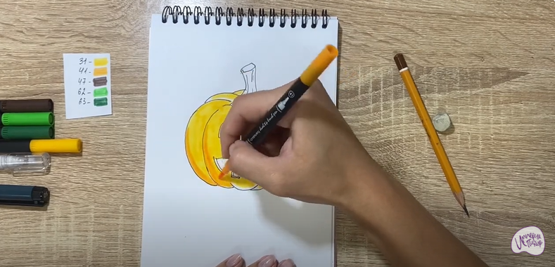 Рисуем Тыква на Хэллоуин